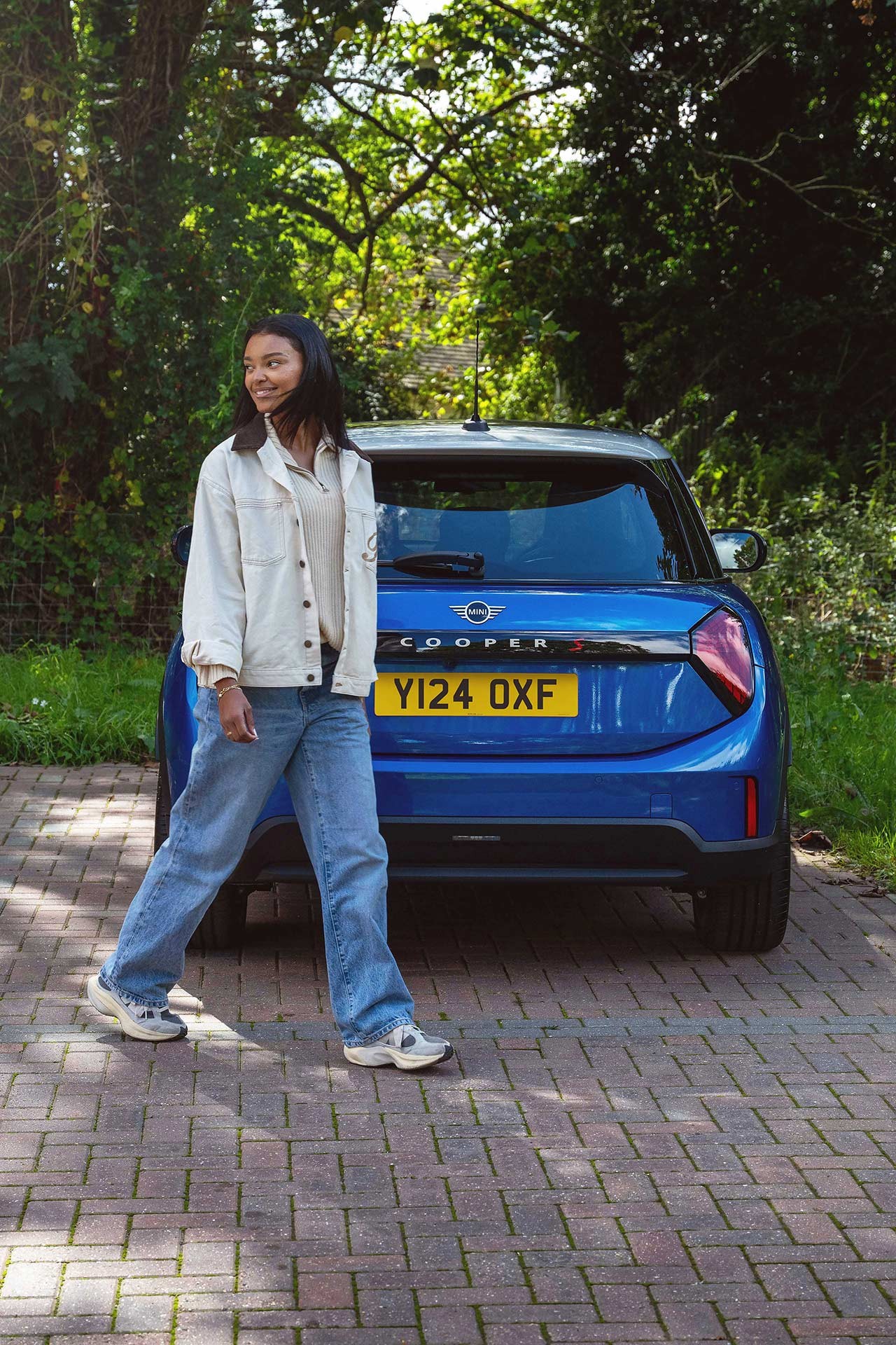 MINI parked ready for collection with clean exterior and accessories in place